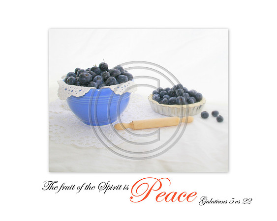 Blueberries the Fruit of the Spirit is Peace